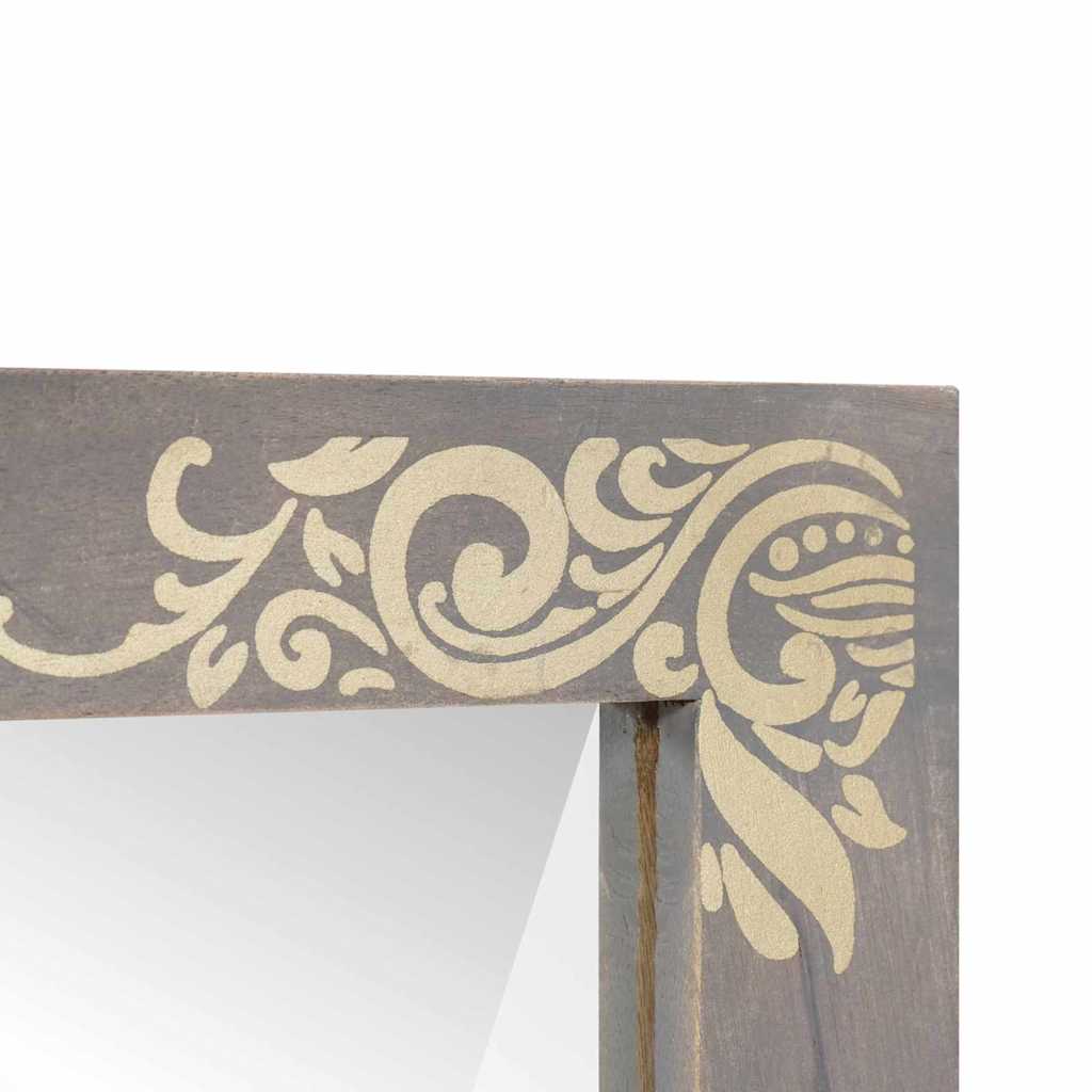 vidaXL Καθρέφτης Μπάνιου με καθρέφτη Γκρι και Ασημί 50 x 70 x 3 εκ