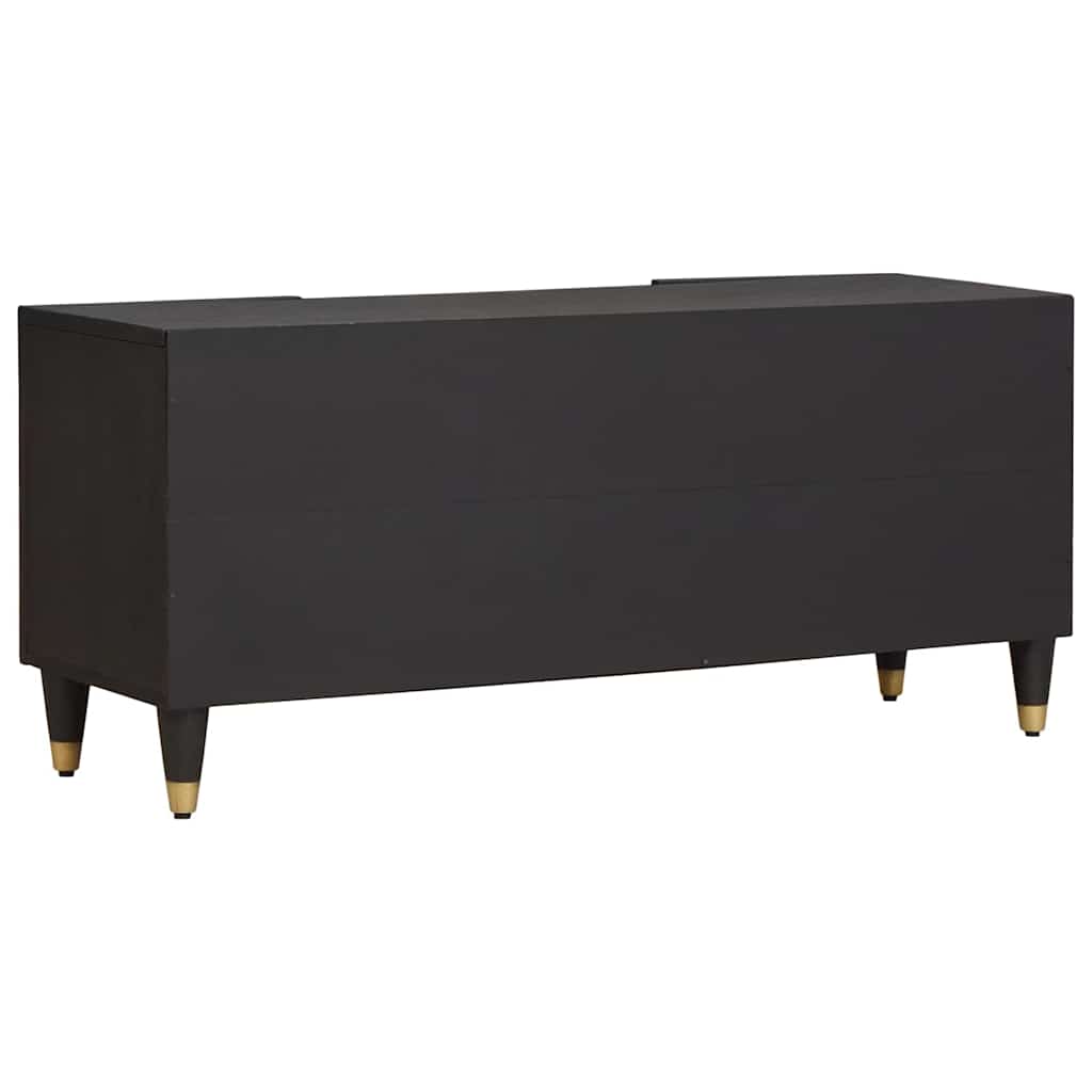 vidaXL Ντουλάπι TV με ράφι Μαύρο 105 x 33 x 46 εκ. Στερεό ξύλο μάνγκο