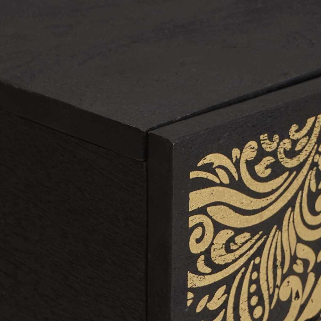 vidaXL Τραπεζάκι σαλονιού Μαύρο 100 x 54 x 40 εκ Στερεό ξύλο μάνγκο