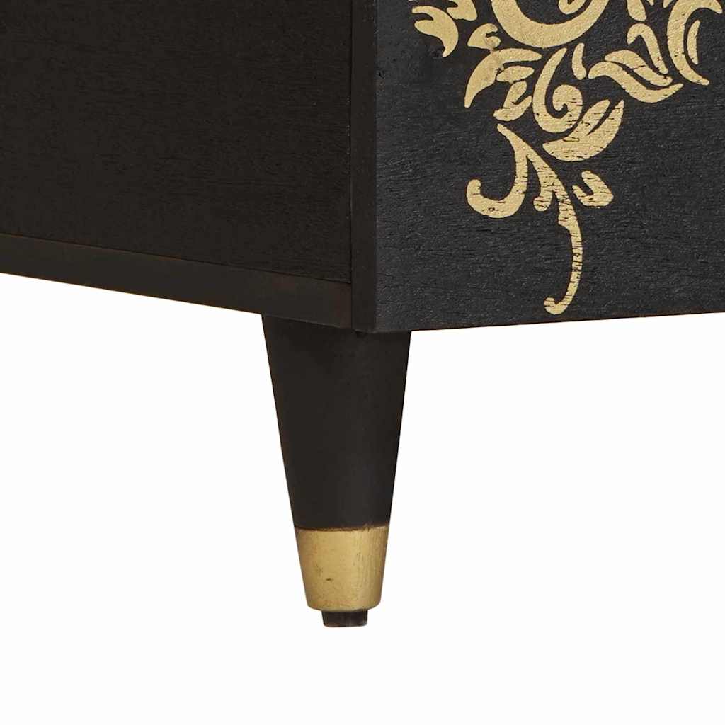 vidaXL Τραπεζάκι σαλονιού Μαύρο 100 x 54 x 40 εκ Στερεό ξύλο μάνγκο