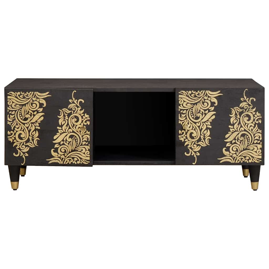 vidaXL Τραπεζάκι σαλονιού Μαύρο 100 x 54 x 40 εκ Στερεό ξύλο μάνγκο