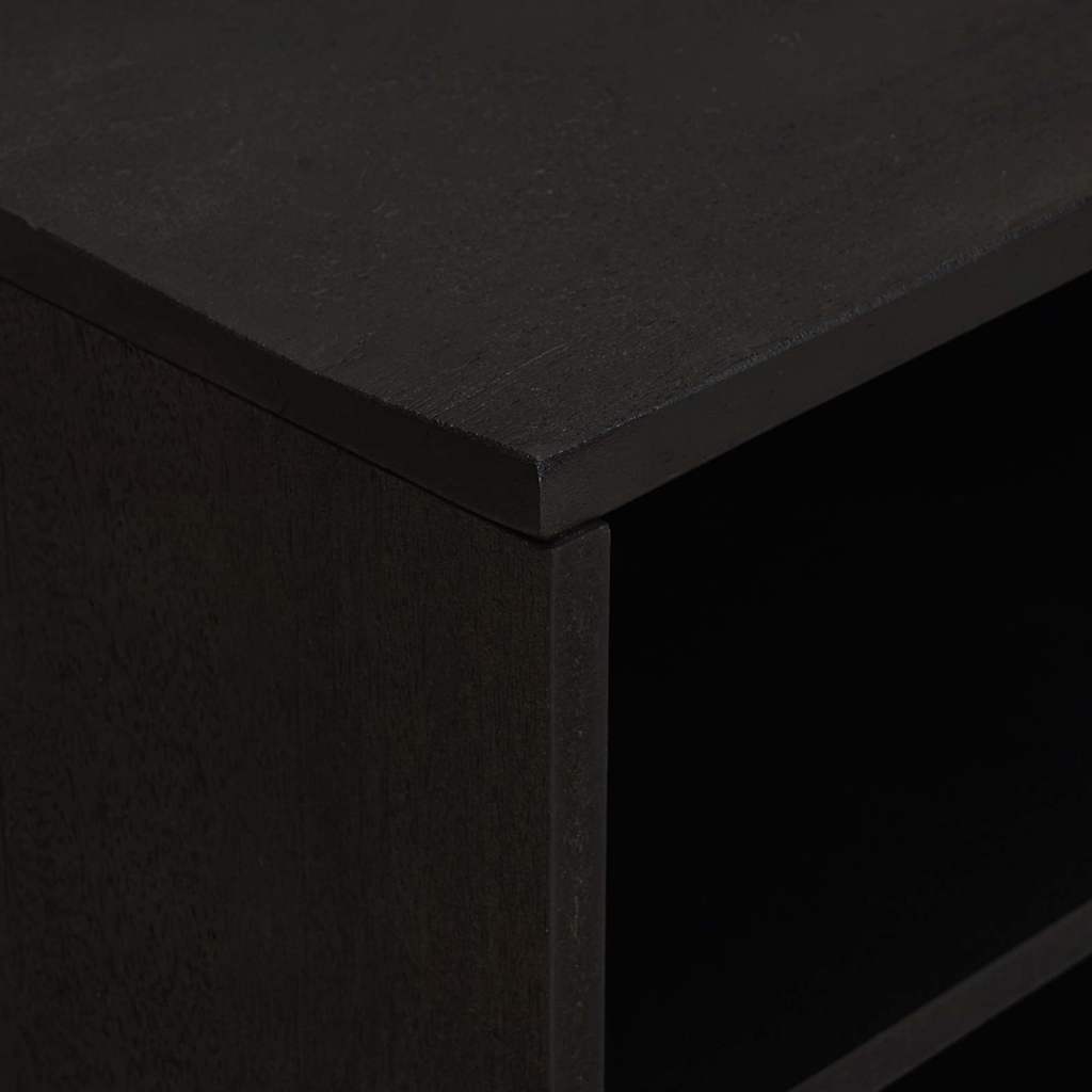 vidaXL Ντουλάπι TV με ράφι Μαύρο 80 x 33 x 46 εκ Στερεό ξύλο μάνγκο
