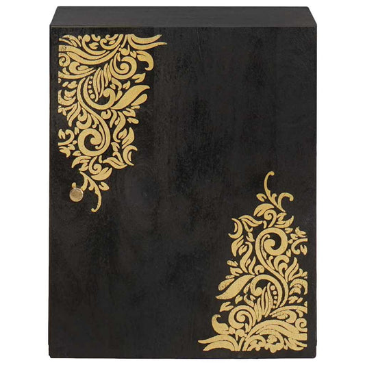 vidaXL Ντουλάπα Τοίχου Μαύρο 38 x 33 x 48 εκ Στερεό ξύλο μάνγκο