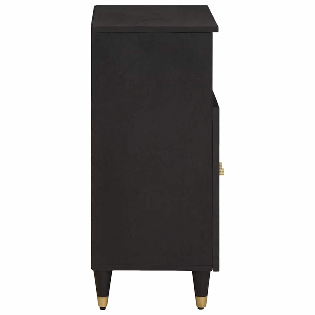 vidaXL Πλαϊνό γραφείο με ράφι Μαύρο 60 x 33 x 75 cm Στερεό ξύλο μάνγκο