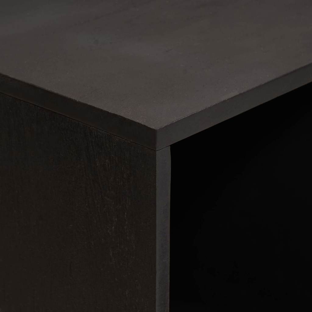 vidaXL Πλαϊνό γραφείο με ράφι Μαύρο 80 x 33 x 75 εκ Στερεό ξύλο μάνγκο