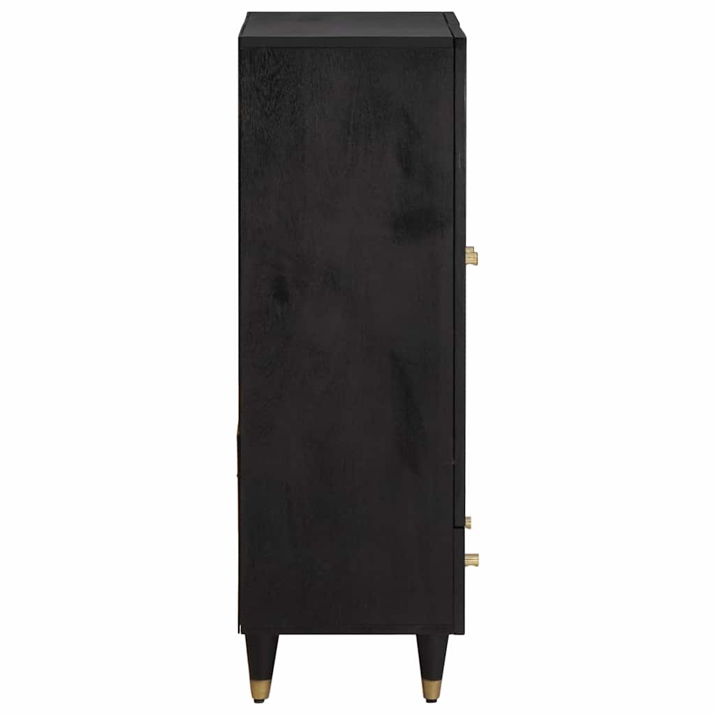vidaXL Highboard Μαύρο 60 x 33 x 100 εκ. Στερεό ξύλο μάνγκο
