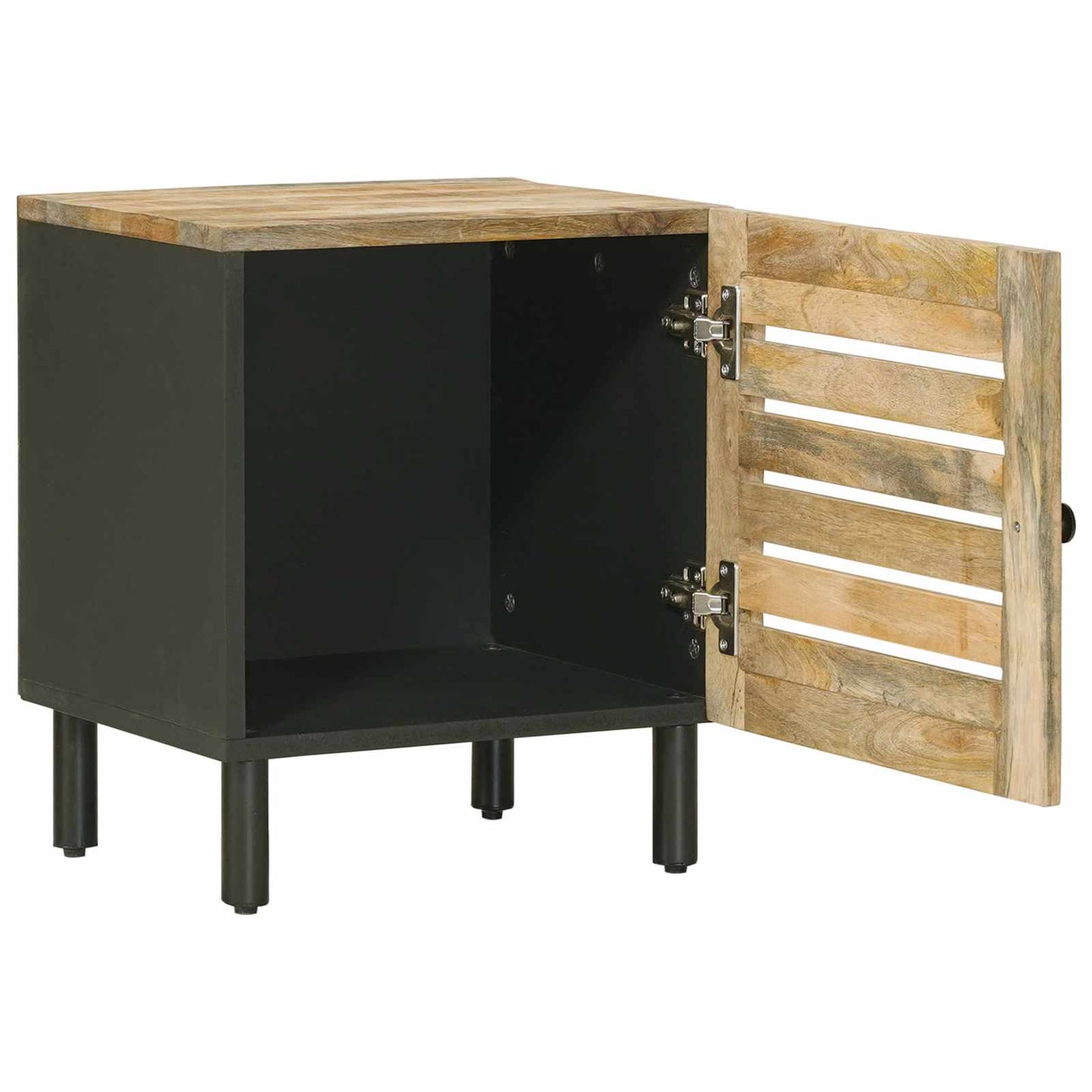 vidaXL Κομοδίνο 2 τμχ. Φυσικό 40 x 33 x 46 εκ. Στερεό ξύλο μάνγκο
