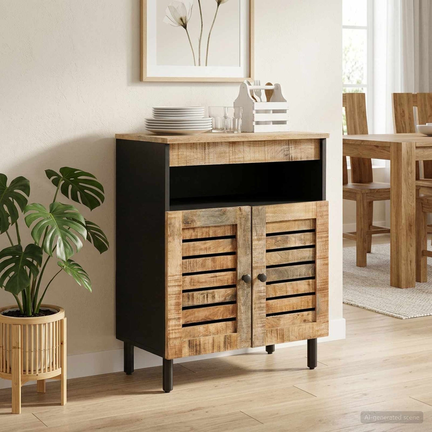 vidaXL Ντουλάπες Αποθήκευσης Φυσικό 60 x 33 x 75 cm Στερεό ξύλο μάνγκο
