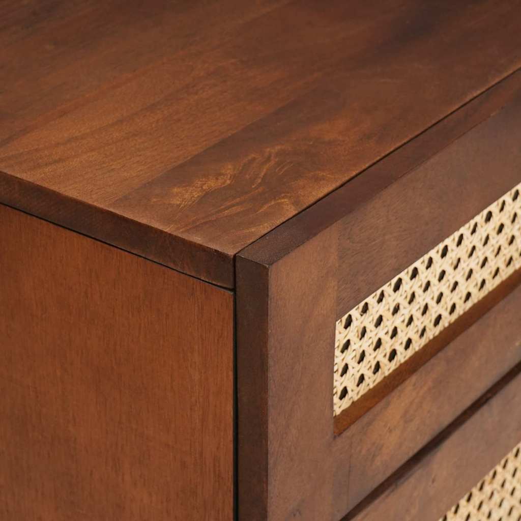 vidaXL Κομοδίνα με συρτάρι 50 x 33 x 60 εκ Στερεό ξύλο μάνγκο