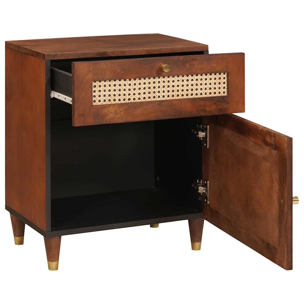 vidaXL Κομοδίνα με συρτάρι 50 x 33 x 60 εκ Στερεό ξύλο μάνγκο