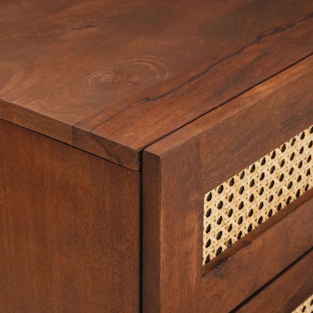 vidaXL Κομοδίνα με συρτάρι 50 x 33 x 62 εκ. Στερεό ξύλο μάνγκο