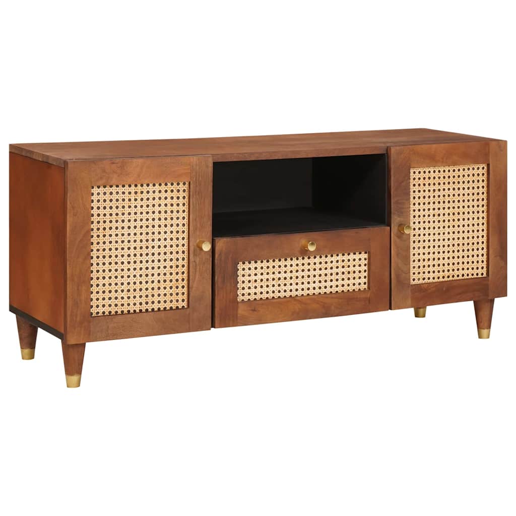 vidaXL Ντουλάπι TV με ράφι Καφέ 105 x 33,5 x 46 εκ. Στερεό ξύλο μάνγκο