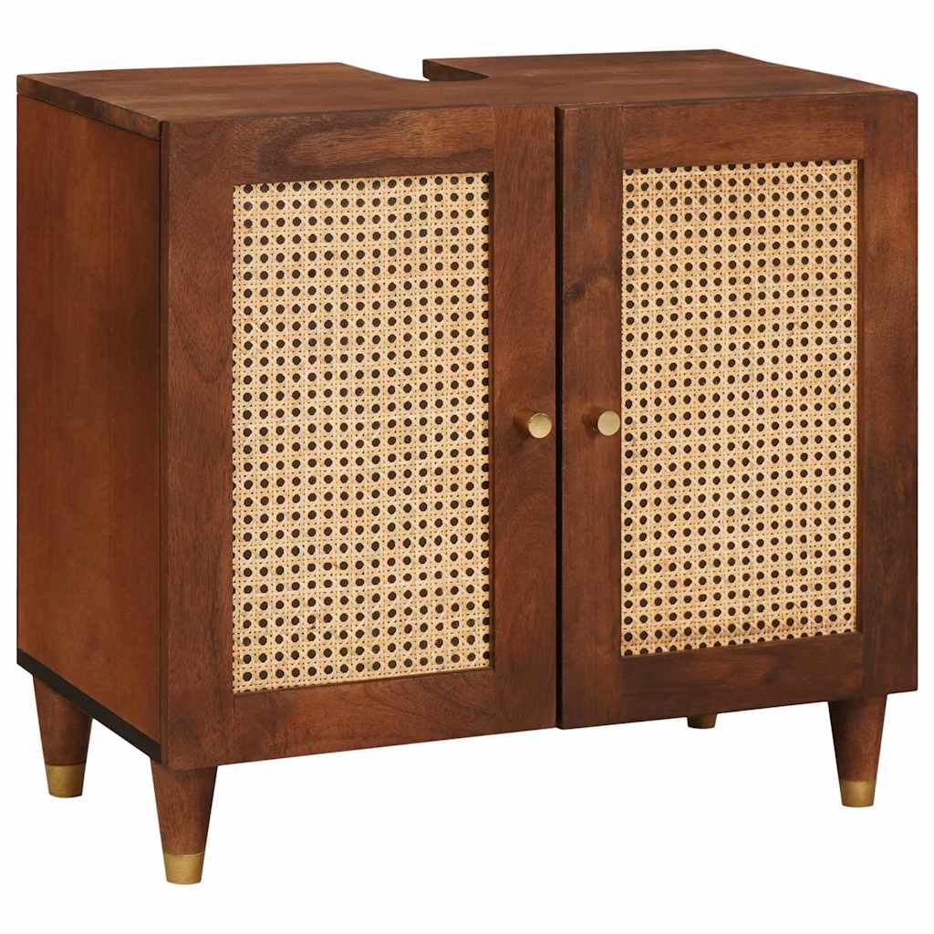 vidaXL Ντουλάπι νιπτήρα Καφέ 62 x 33 x 58 εκ. Επεξεργασμένο ξύλο