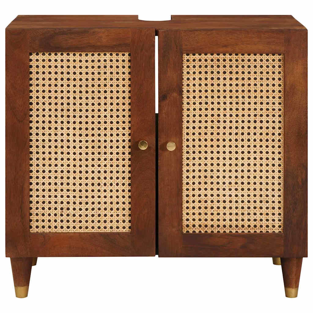 vidaXL Ντουλάπι νιπτήρα Καφέ 62 x 33 x 58 εκ. Επεξεργασμένο ξύλο