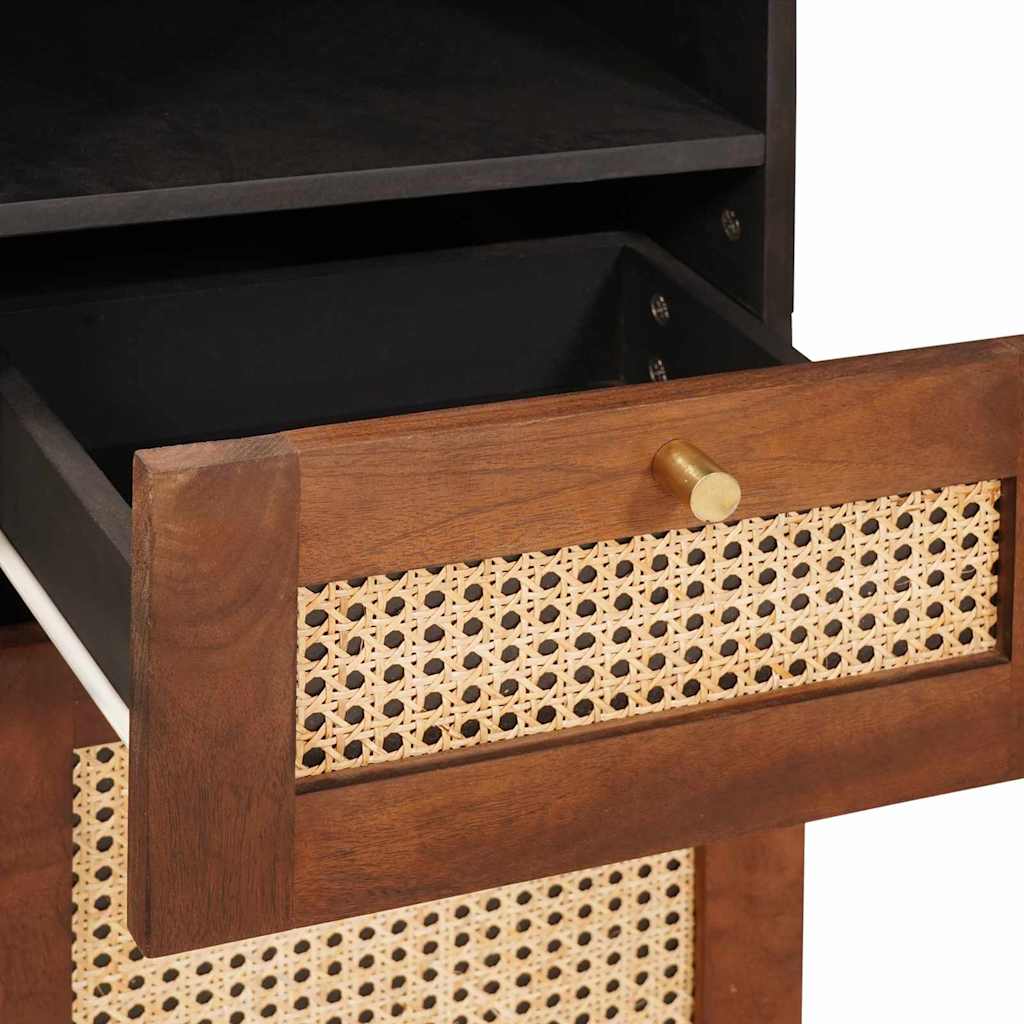 vidaXL Πλαϊνό γραφείο με συρτάρι με ράφι Καφέ 38 x 33.5 x 160 εκ