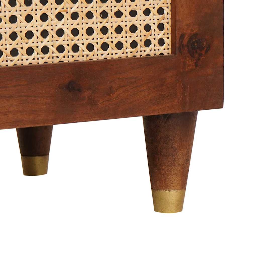 vidaXL Πλαϊνό γραφείο με συρτάρι με ράφι Καφέ 38 x 33.5 x 160 εκ