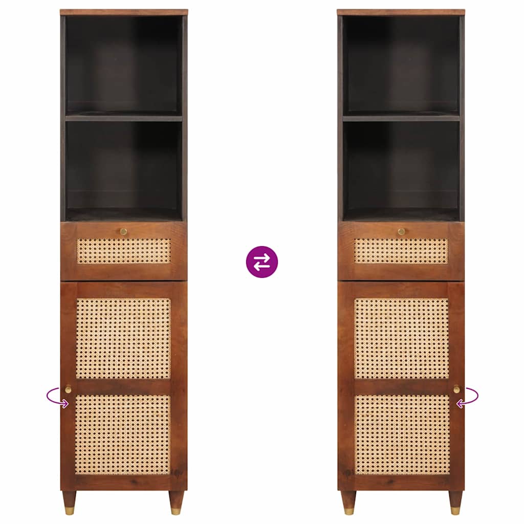 vidaXL Πλαϊνό γραφείο με συρτάρι με ράφι Καφέ 38 x 33.5 x 160 εκ