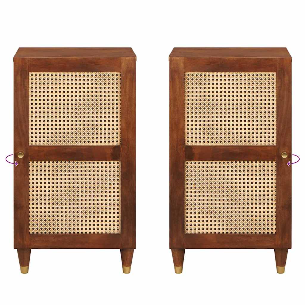 vidaXL Πλαϊνό γραφείο Καφέ 40 x 33,5 x 75 εκ Στερεό ξύλο μάνγκο