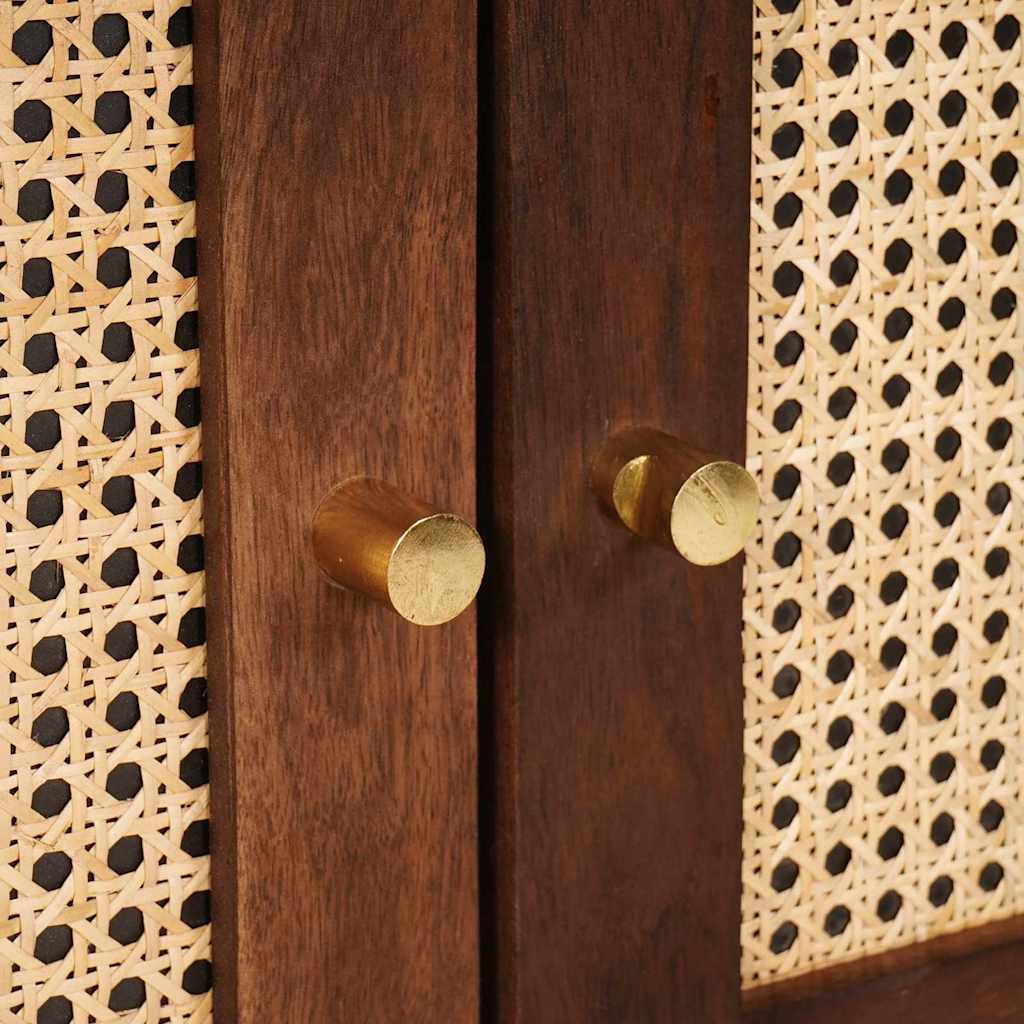 vidaXL Πλαϊνό γραφείο Καφέ 60 x 33,5 x 75 εκ. Στερεό ξύλο μάνγκο