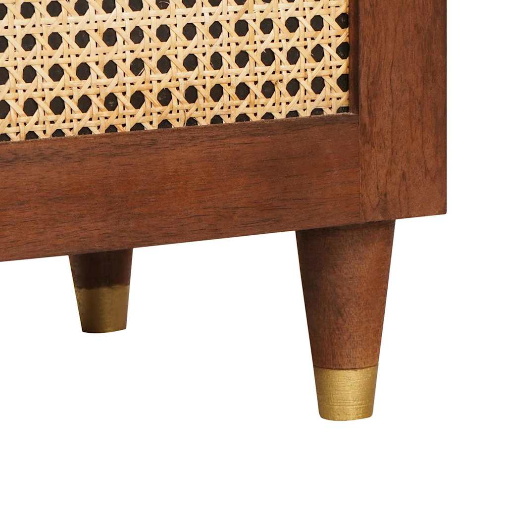 vidaXL Πλαϊνό γραφείο Καφέ 60 x 33,5 x 75 εκ. Στερεό ξύλο μάνγκο