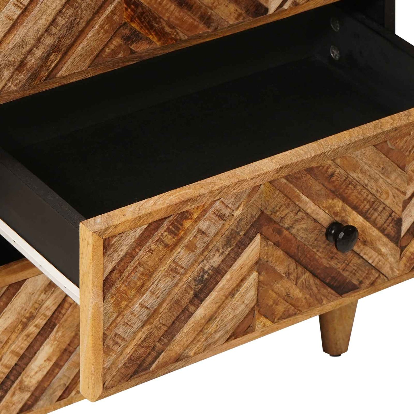 vidaXL Κομοδίνο με συρτάρι Καφέ 50 x 33 x 60 εκ Στερεό ξύλο μάνγκο