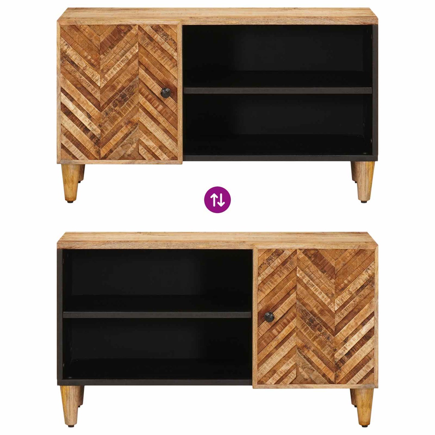 vidaXL Ντουλάπες Αποθήκευσης Καφέ 80 x 31,5 x 46 cm Στερεό ξύλο μάνγκο
