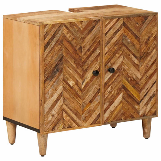 vidaXL Ντουλάπι νιπτήρα Καφέ 62 x 33 x 58 εκ. Στερεό ξύλο μάνγκο