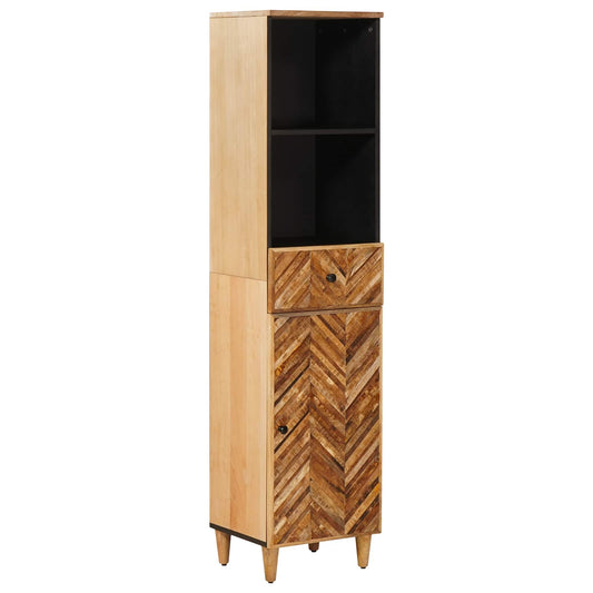 vidaXL Ντουλάπι Μπάνιου Καφέ 38 x 33,5 x 160 εκ Στερεό ξύλο μάνγκο
