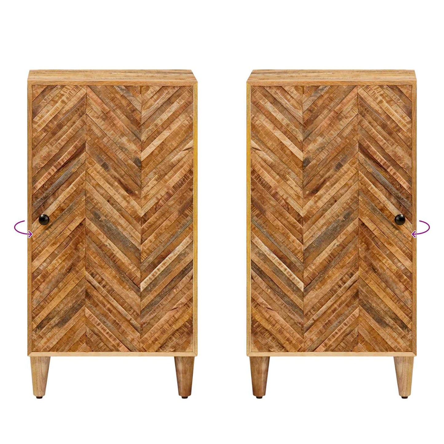 vidaXL Ντουλάπες Αποθήκευσης Καφέ 40 x 33,5 x 75 εκ Στερεό ξύλο μάνγκο