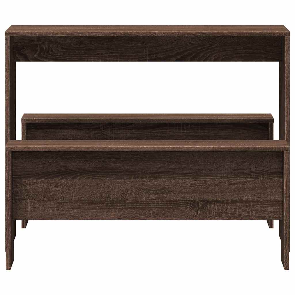 vidaXL Τραπεζαρία 3 τεμαχίων και σετ πάγκων καφέ δρυς