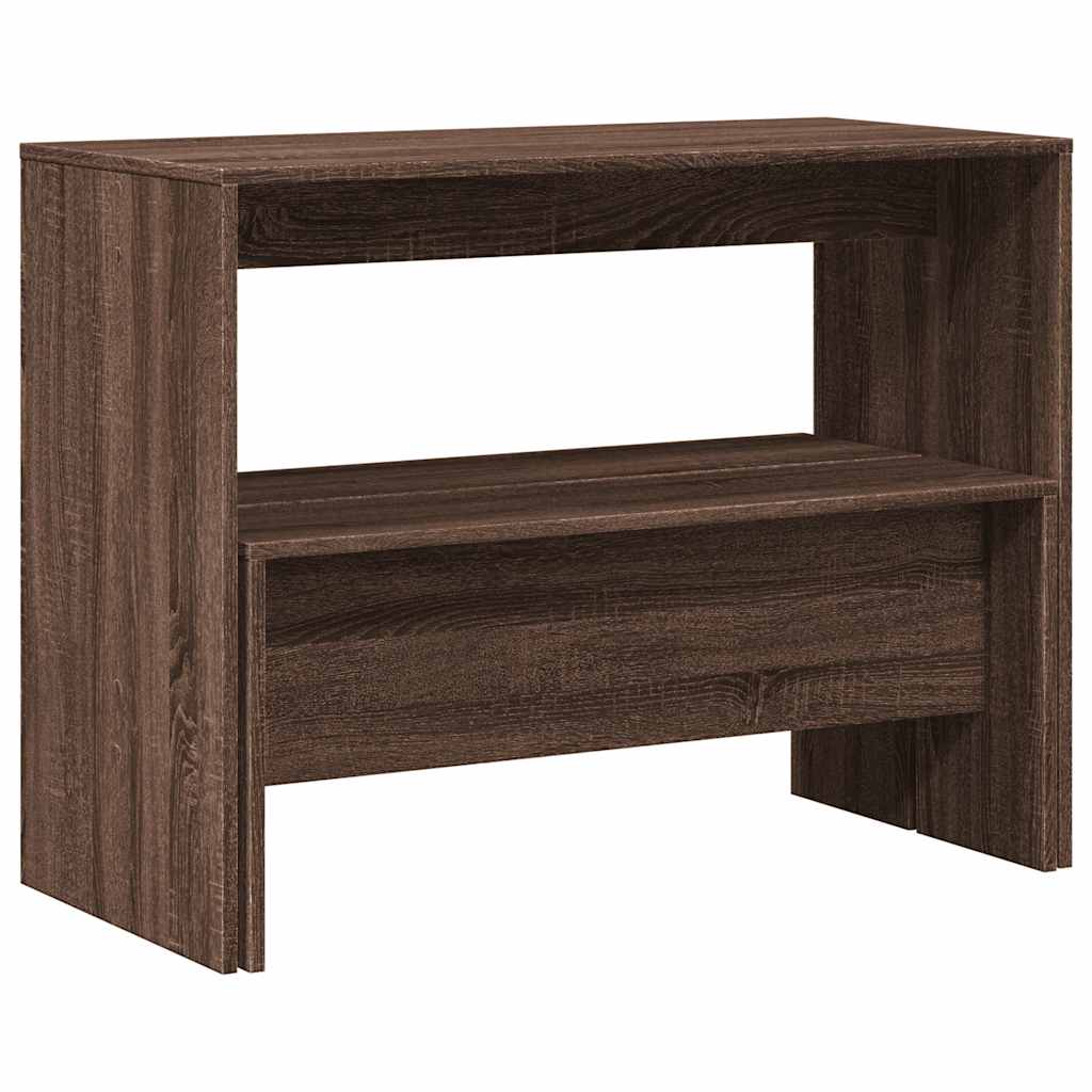 vidaXL Τραπεζαρία 3 τεμαχίων και σετ πάγκων καφέ δρυς