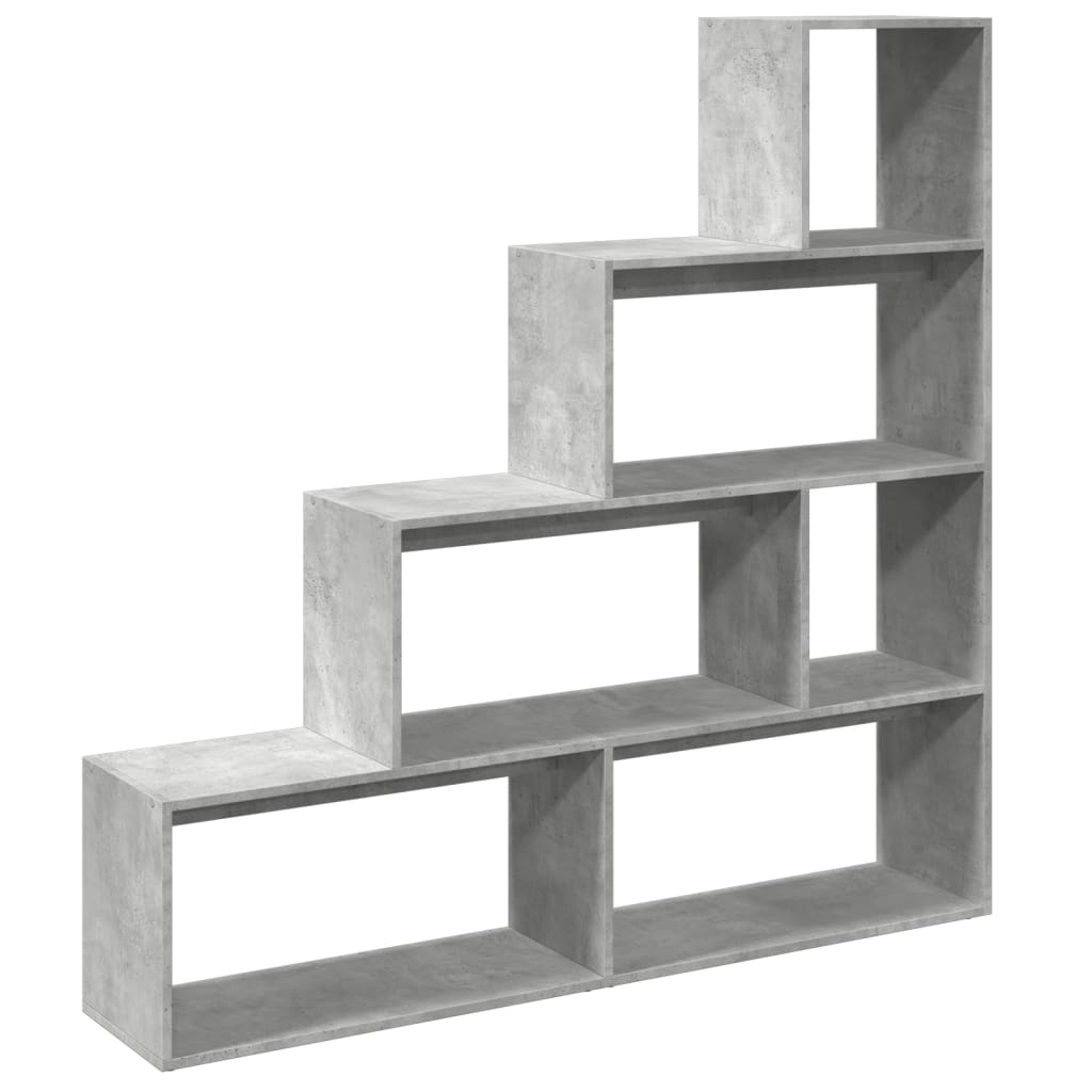 vidaXL Βιβλιοθήκη/Διαχωρ. Χώρου 4 Επ. Γκρι 143,5x29x143,5εκ. Επ. Ξύλο