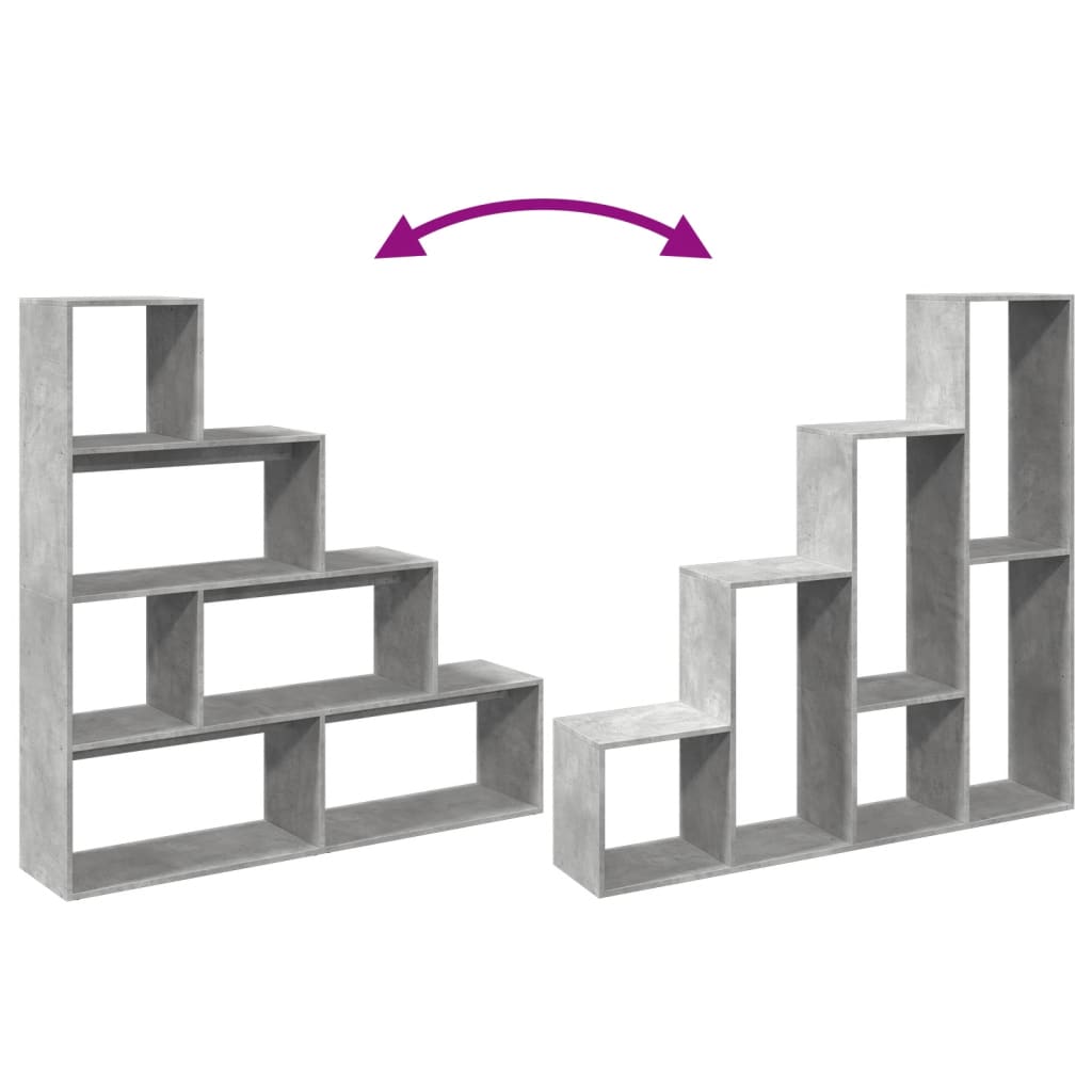 vidaXL Βιβλιοθήκη/Διαχωρ. Χώρου 4 Επ. Γκρι 143,5x29x143,5εκ. Επ. Ξύλο