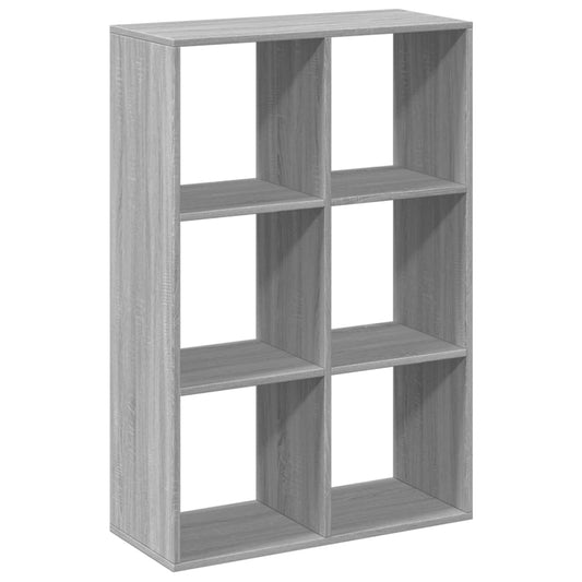 vidaXL Βιβλιοθήκη/Διαχωριστικό Χώρου Γκρι 69,5x29x103,5 εκ. Επεξ. Ξύλο