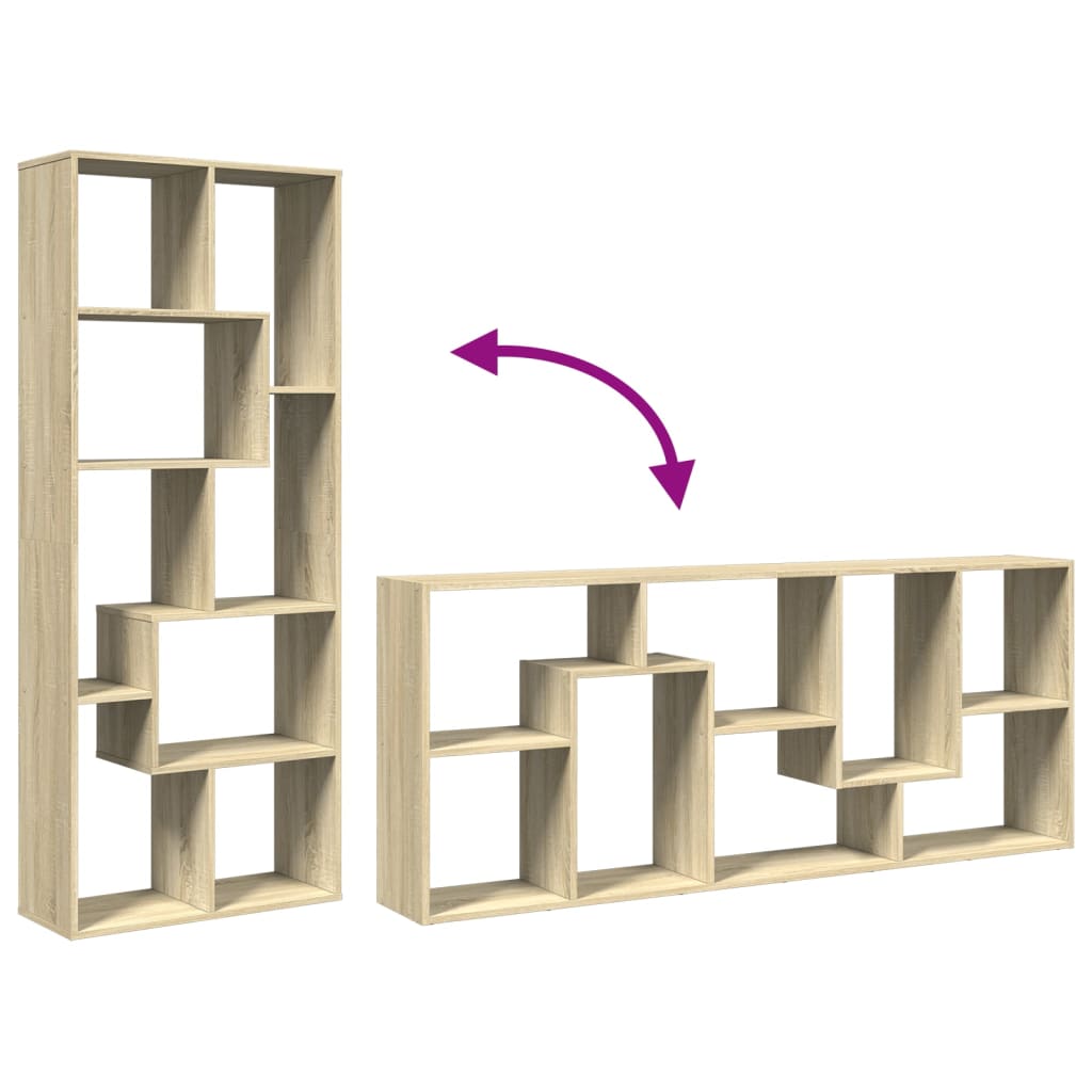 vidaXL Βιβλιοθήκη/Διαχωριστικό Χώρου Δρυς 67x25x161,5 εκ. Επεξ. Ξύλο