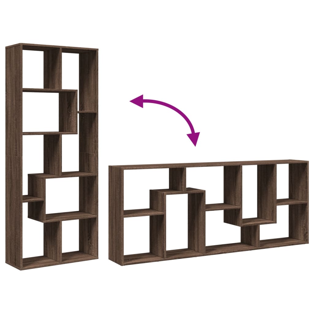 vidaXL Βιβλιοθήκη/Διαχωριστικό Χώρου Δρυς 67x25x161,5 εκ. Επεξ. Ξύλο