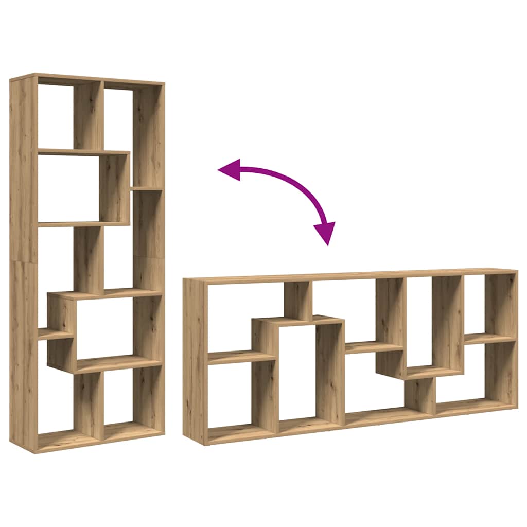 vidaXL Βιβλιοθήκη/Διαχωριστικό Χώρου Δρυς 67x25x161,5 εκ. Επεξ. Ξύλο