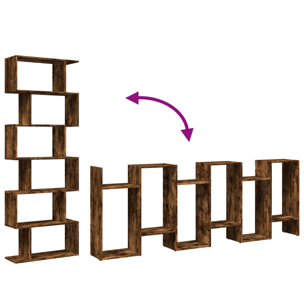 vidaXL Βιβλιοθήκη/Διαχωριστικό Χώρου 6 Επ. Δρυς 70x24x193εκ. Επ. Ξύλο