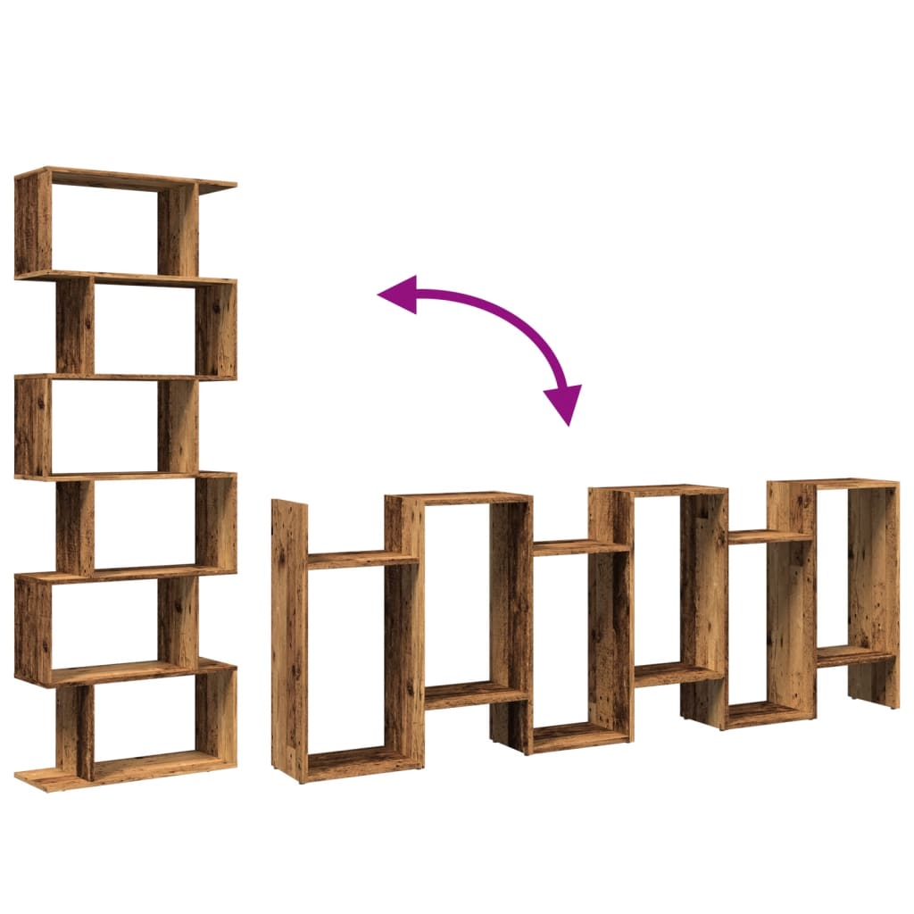 vidaXL Βιβλιοθήκη/Διαχωριστικό Χώρου 6 Επ. 70x24x193εκ. Επ. Ξύλο