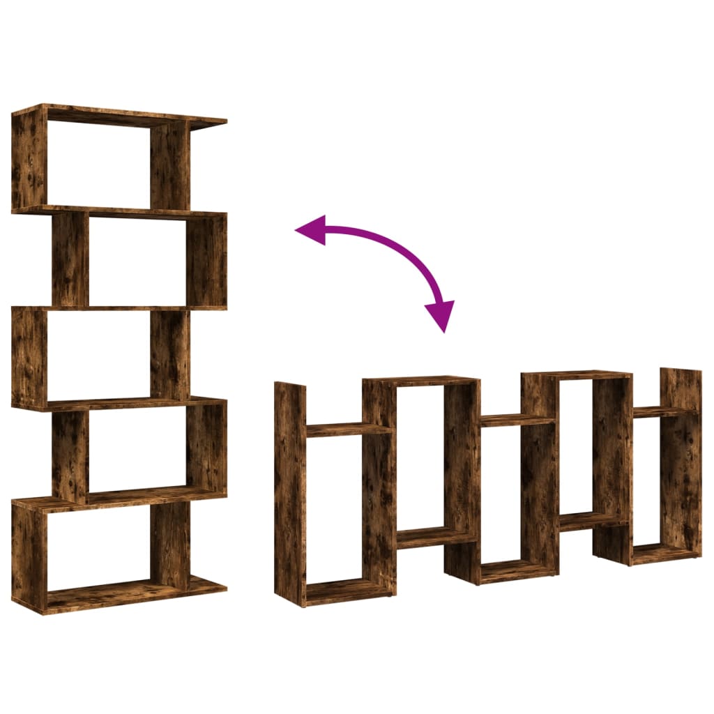 vidaXL Βιβλιοθήκη/Διαχωριστικό Χώρου 5 Επ. Δρυς 70x24x161εκ. Επ. Ξύλο