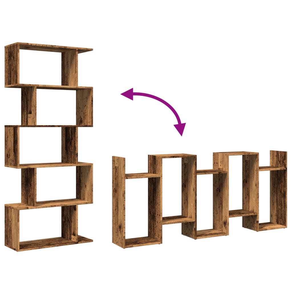 vidaXL Βιβλιοθήκη/Διαχωριστικό Χώρου 5 Επ. 70x24x161εκ. Επ. Ξύλο