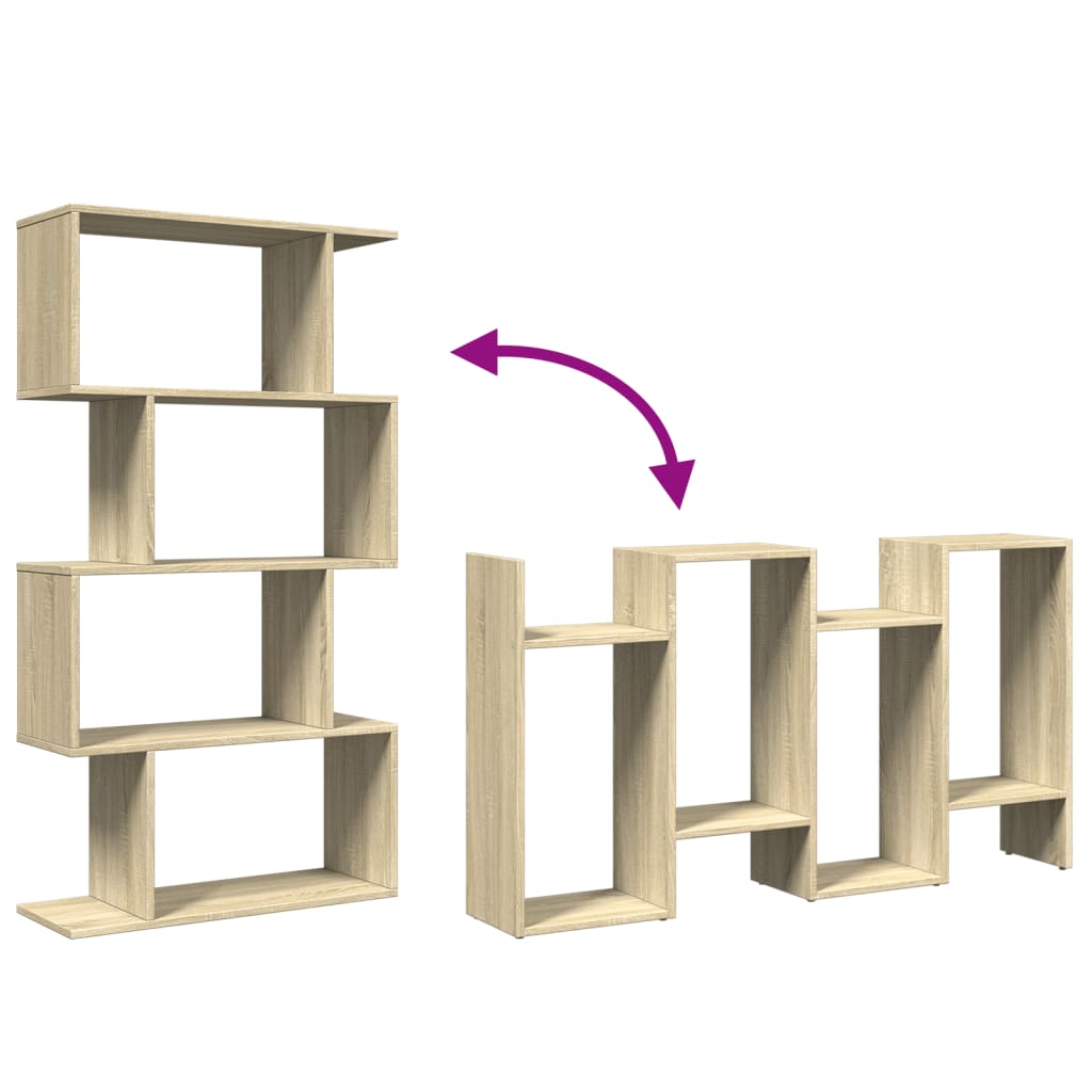 vidaXL Βιβλιοθήκη/Διαχωριστικό Χώρου 4 Επ. Δρυς 70x24x129 εκ. Επ. Ξύλο