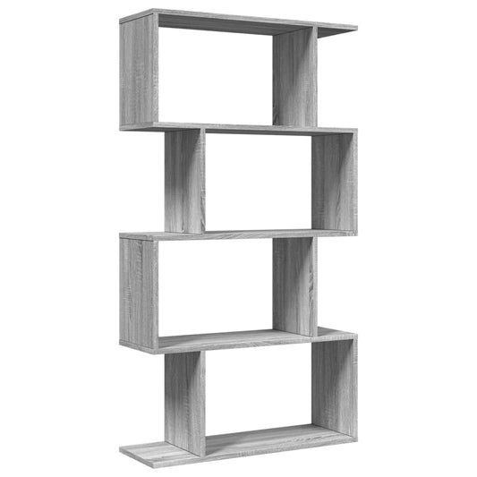 vidaXL Βιβλιοθήκη/Διαχωριστικό Χώρου 4 Επ. Γκρι 70x24x129 εκ. Επ. Ξύλο