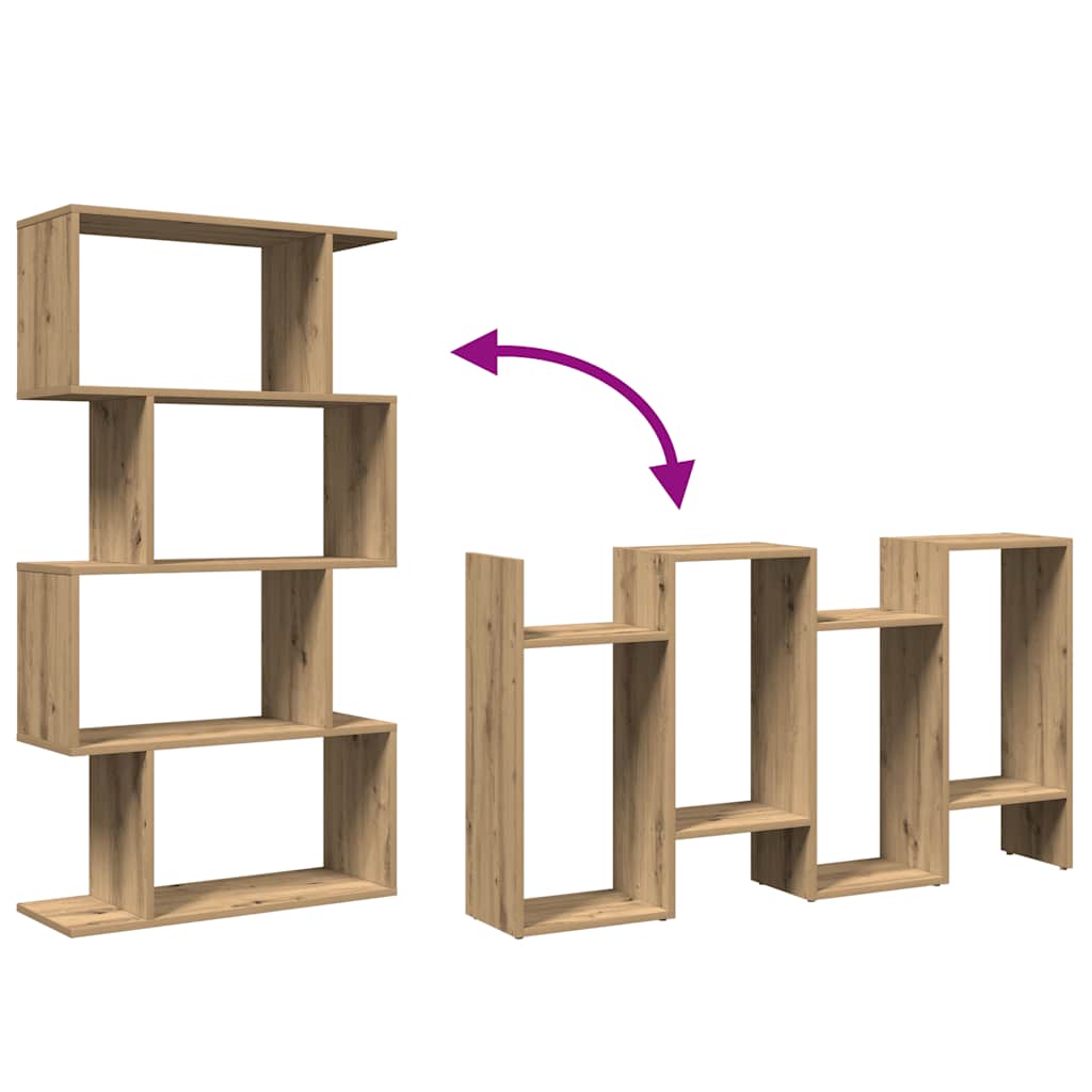vidaXL Βιβλιοθήκη/Διαχωριστικό Χώρου 4 Επ. Δρυς 70x24x129 εκ. Επ. Ξύλο