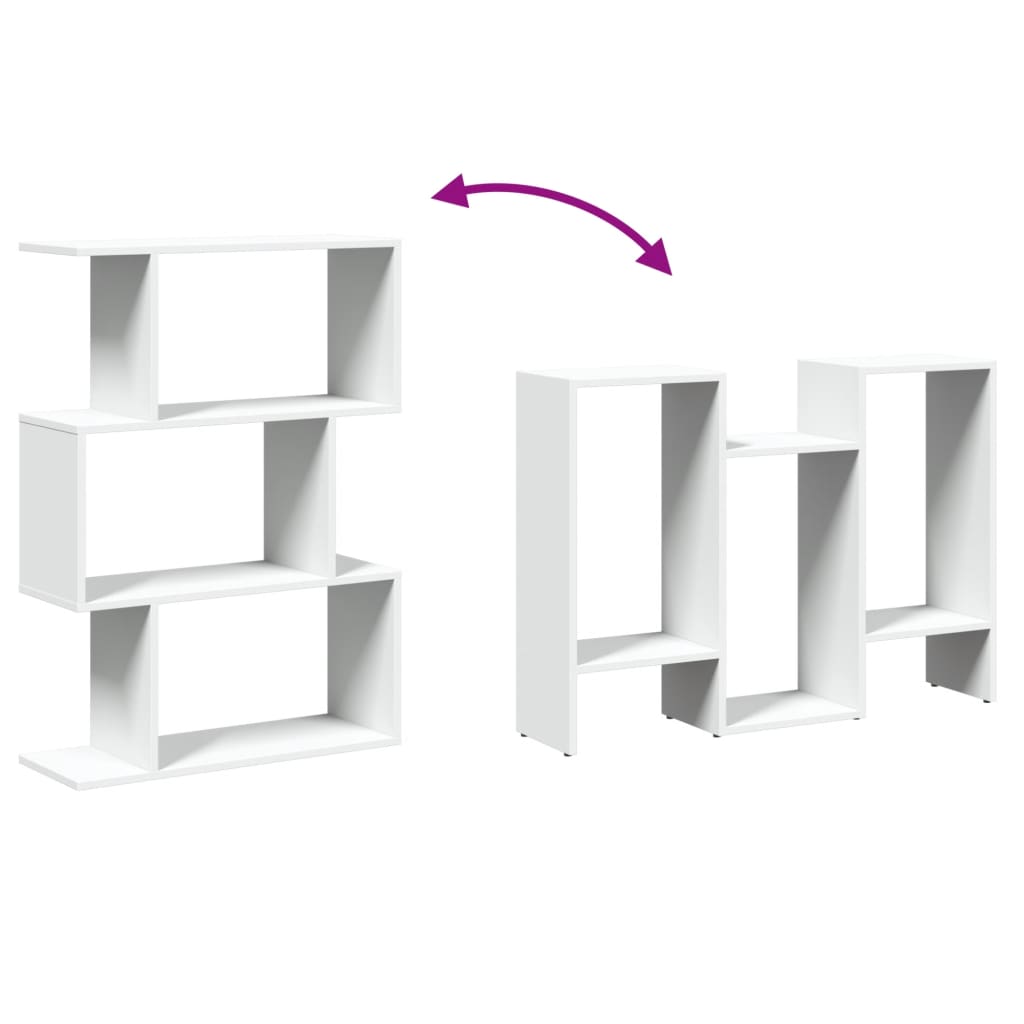 vidaXL Βιβλιοθήκη/Διαχωριστικό Χώρου 3 Επ. Λευκό 70x24x97 εκ. Επ. Ξύλο