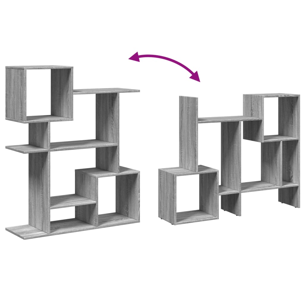 vidaXL Βιβλιοθήκη/Διαχωριστικό Χώρου Γκρι 92x29x112 εκ. Επεξ. Ξύλο