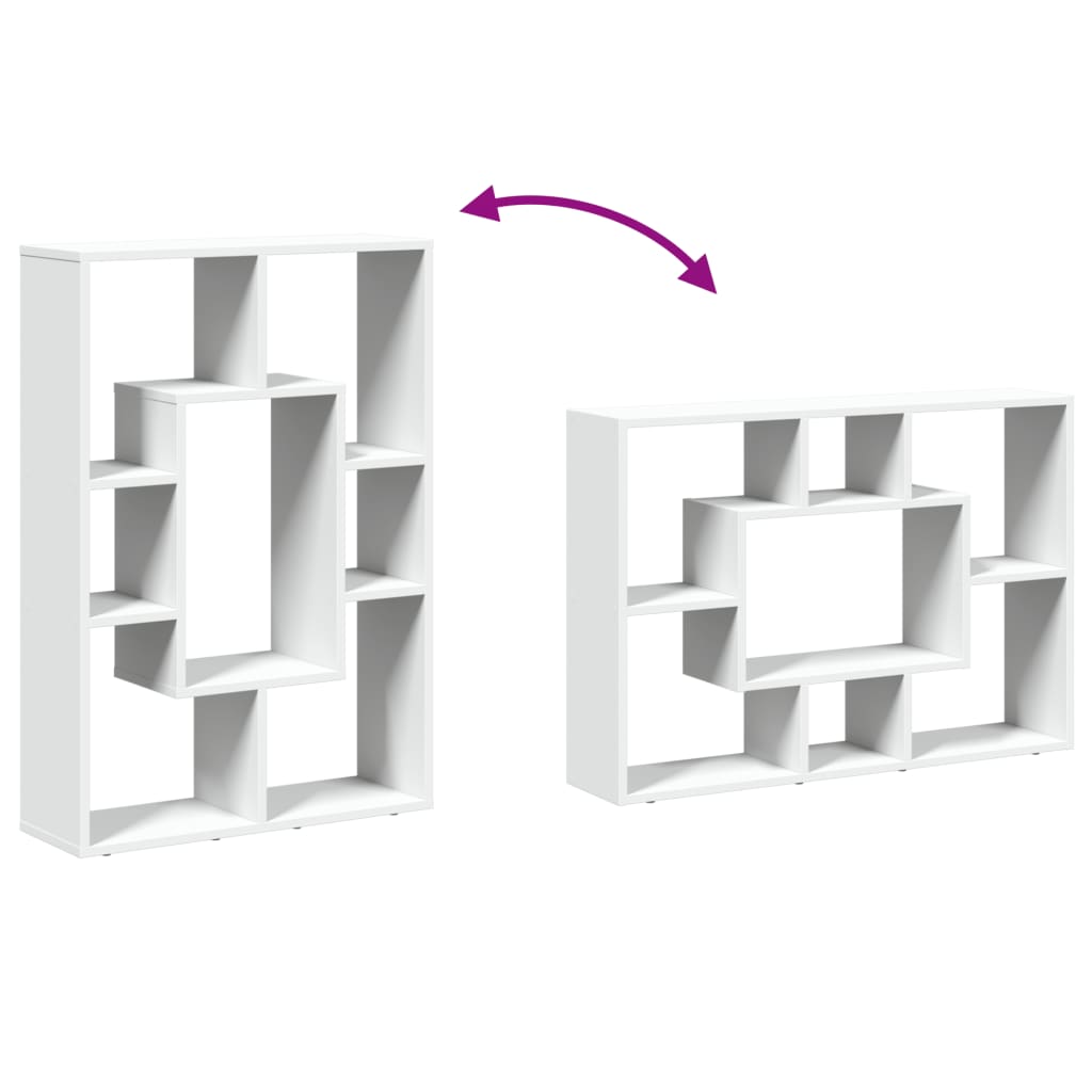 vidaXL Βιβλιοθήκη Λευκή 63x20x90 εκ. από Επεξεργασμένο Ξύλο