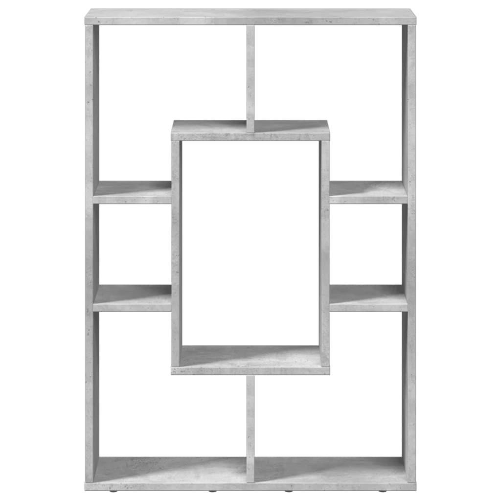 vidaXL Βιβλιοθήκη Γκρι Σκυροδέματος 63x20x90 εκ. Επεξεργ. Ξύλο