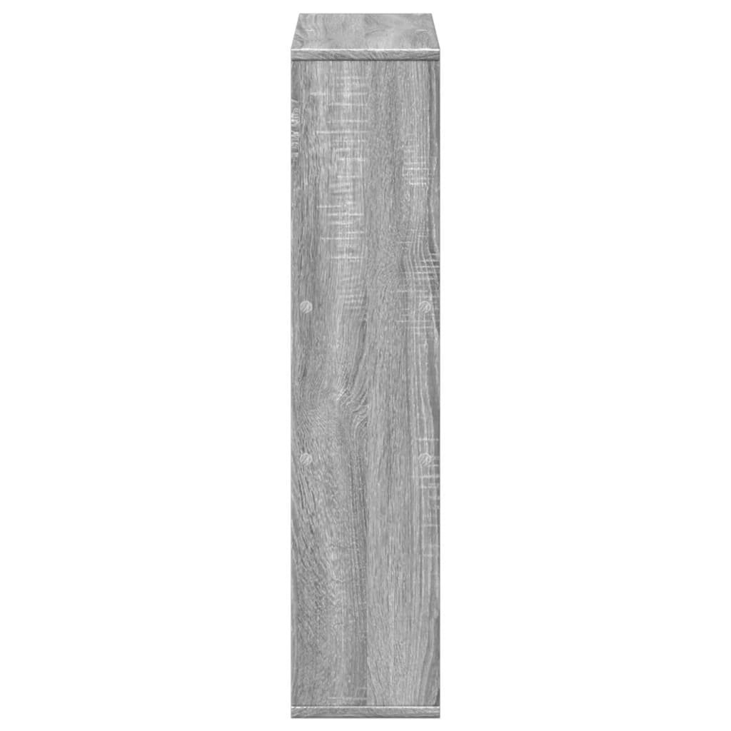 vidaXL Βιβλιοθήκη Γκρι Sonoma 63x20x90 εκ. από Επεξεργ. Ξύλο