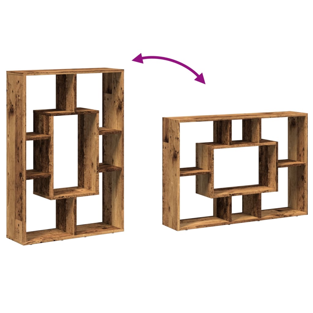 vidaXL Βιβλιοθήκη Όψη Παλαιού Ξύλου 63x20x90 εκ. Επεξεργασμένο Ξύλο